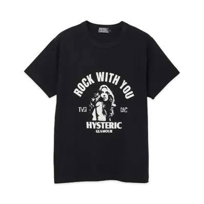 HYSTERIC GLAMOUR Rock W You Tee "Black"
