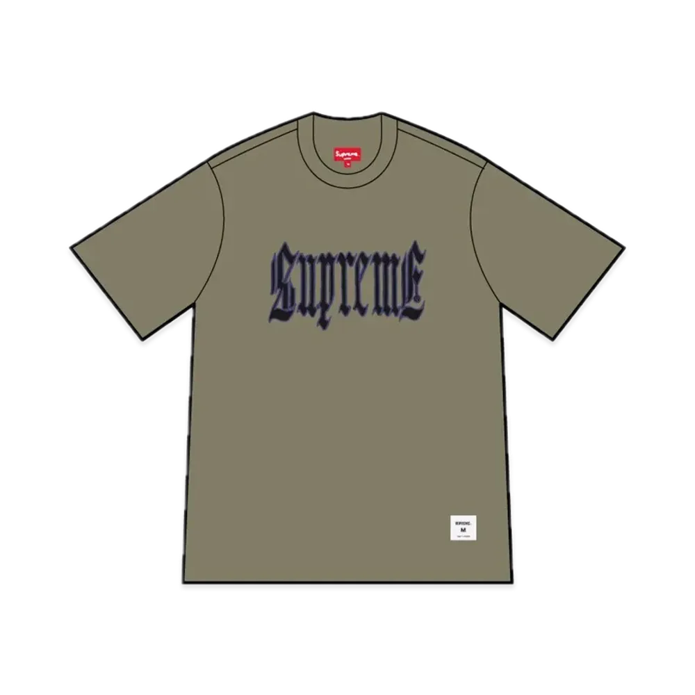 Supreme Old English S/S Top "Olive"