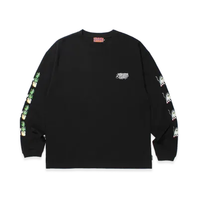 APHRODITEGANG UE The Parlour x Budspool Cat L/S Tee (Type-2) "Black/White"