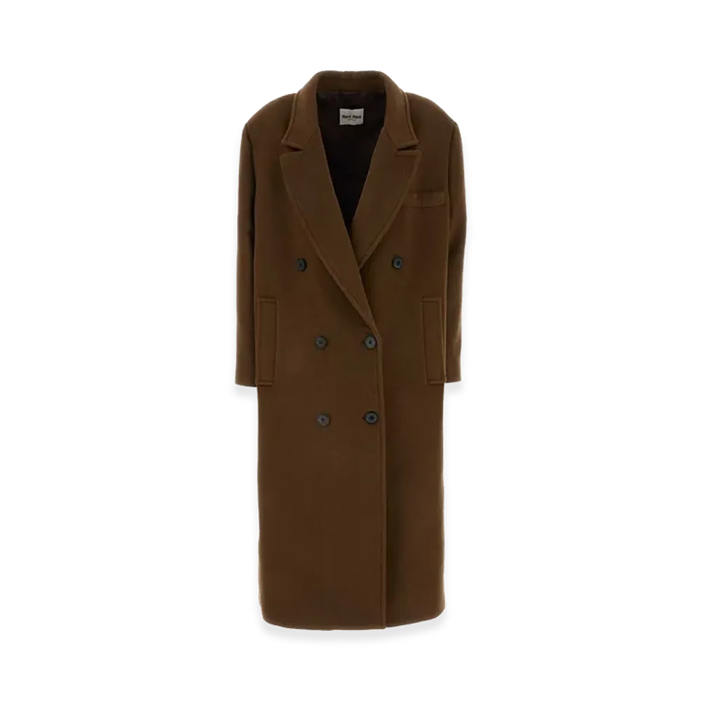 MIU MIU Women's Wool Coat "Brown"