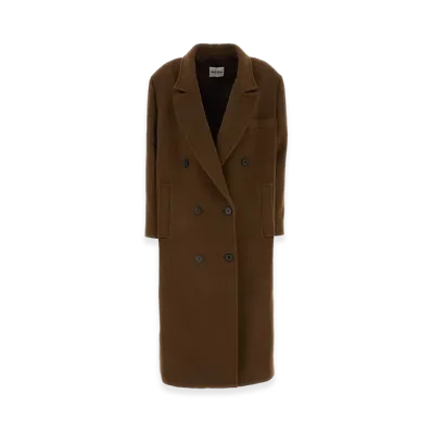 MIU MIU Women's Wool Coat "Brown"