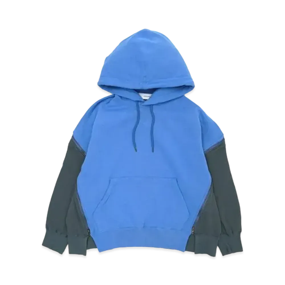FACETASM Waffle Knit Zip Hoodie "Light Blue"