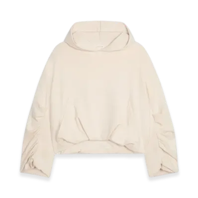 DRIES VAN NOTEN Women's Draped Hoodie "Ecru"