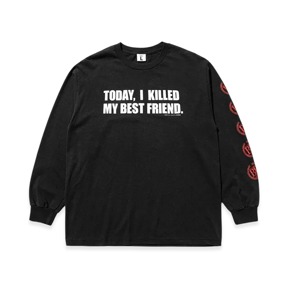 Weber x Battle Royale Long Sleeve T Shirt Message "Black"