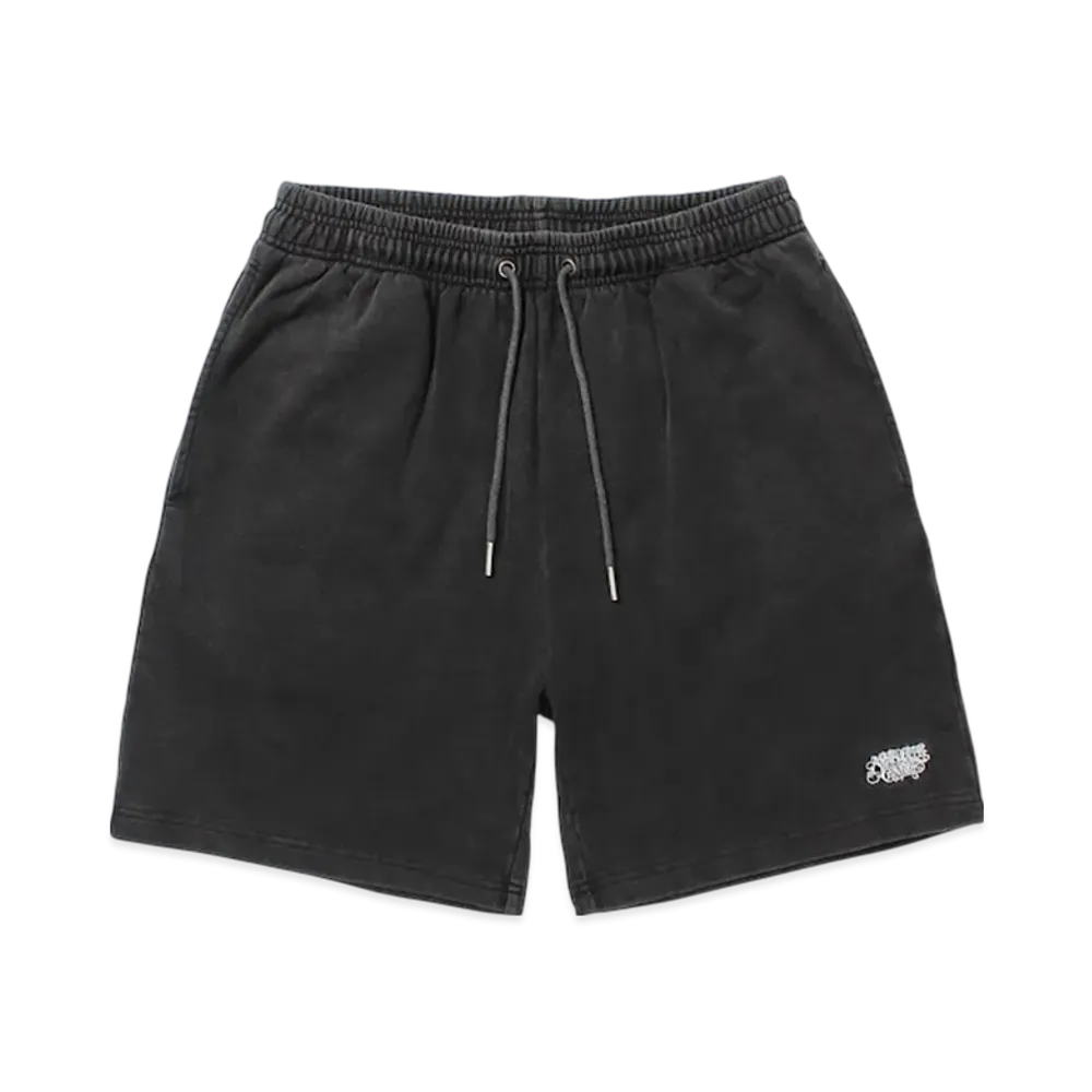 APHRODITEGANG Pigment Dye Classic Logo Sweat Shorts "Black"
