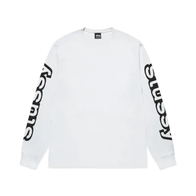 Stussy Sideways LS Tee "White"