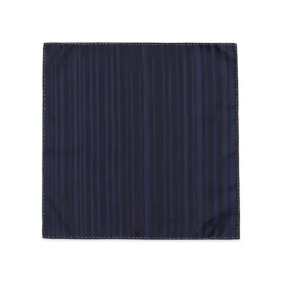 Paul Smith Shadow Stripe Pocket Square "Navy"