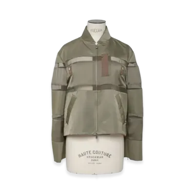 sacai Nylon Twill Mix Blouson "Taupe"