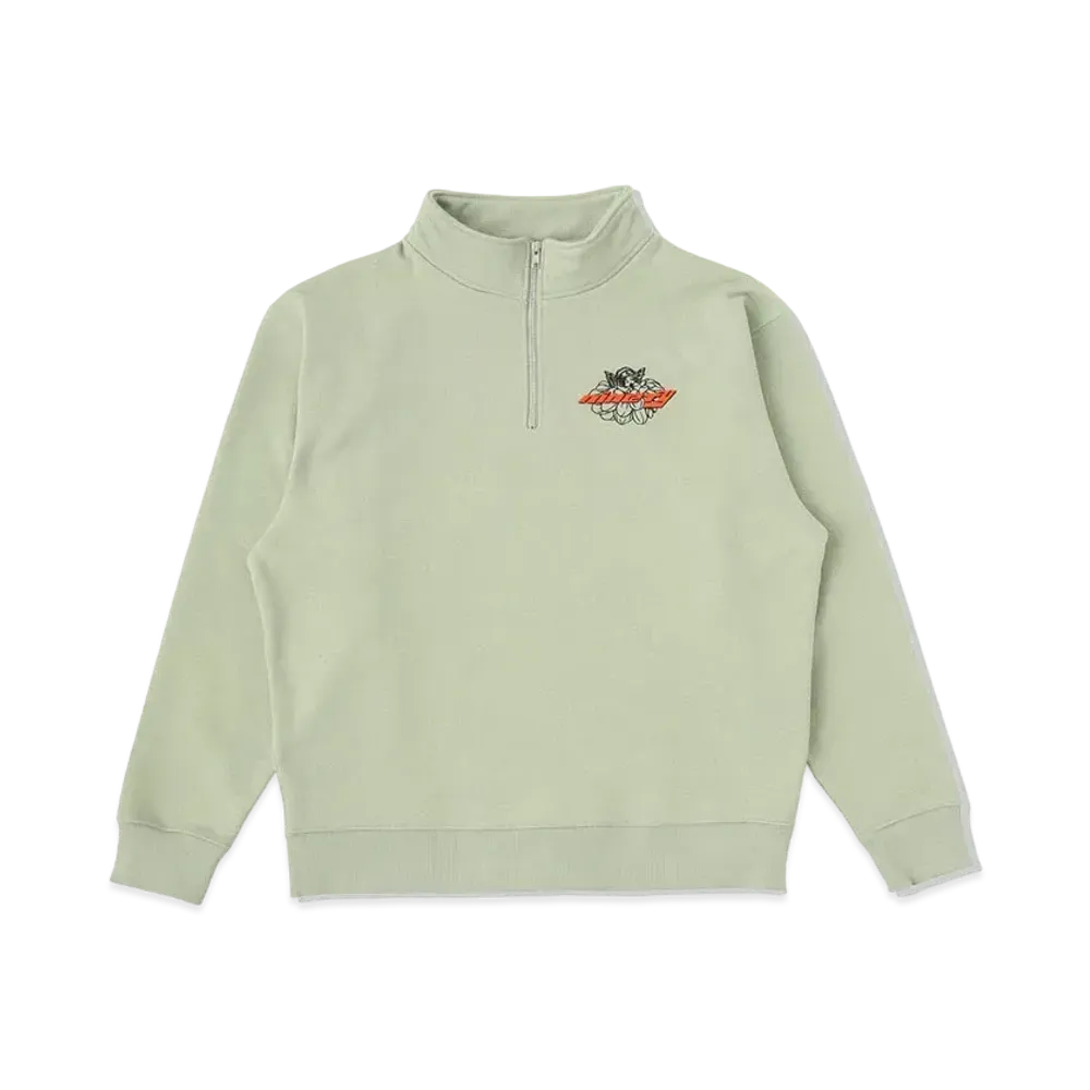 9090 x Tomoyan Dahlia Half-Zip Sweat "Pistachio"