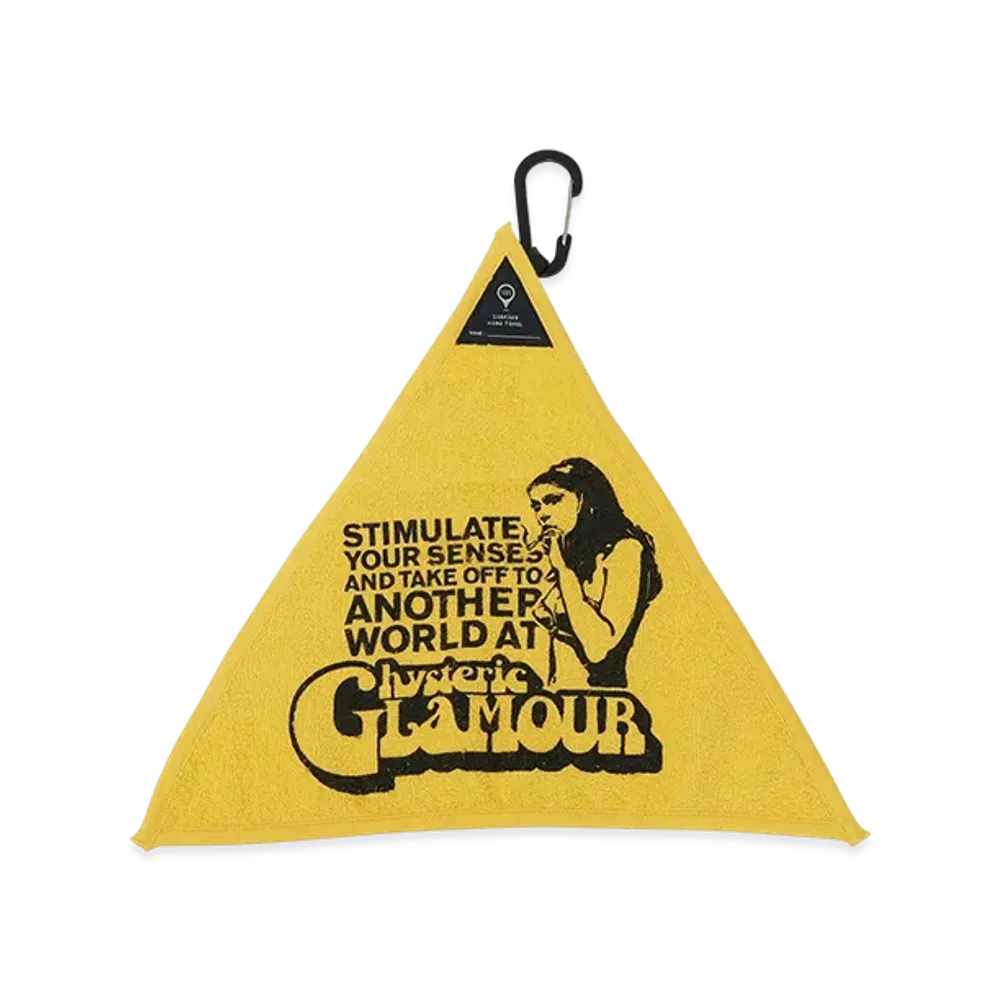 HYSTERIC GLAMOUR Smorking Girl Triangle Towel "Yellow"