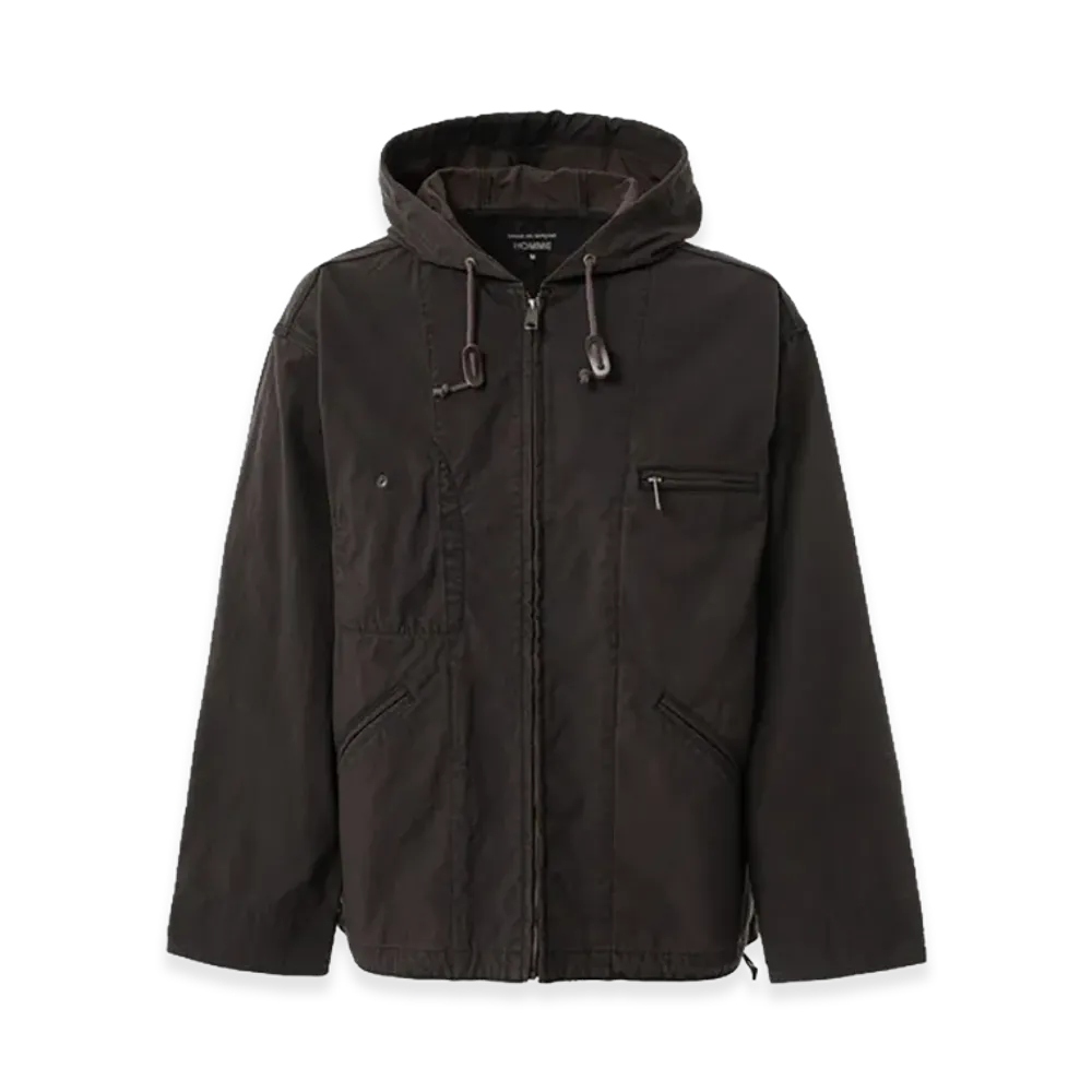 COMME des GARCONS HOMME Nylon OX Over Dye Foody Jacket "Brown"