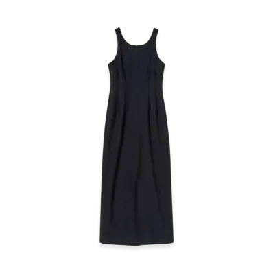 AURALEE Women's Tense Wool Double Cloth Sleeveless Dress "Dark Navy"