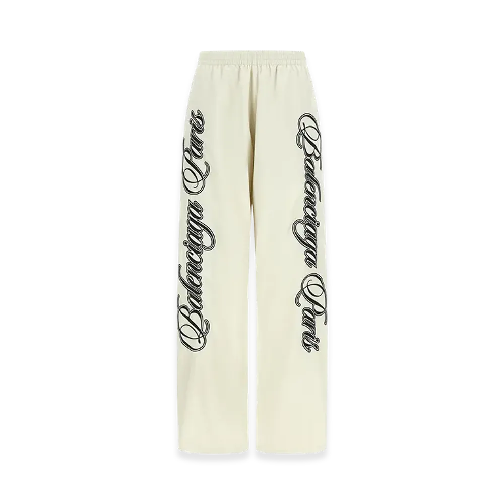 BALENCIAGA Women's 'Cursive' Reversible Pants "White"