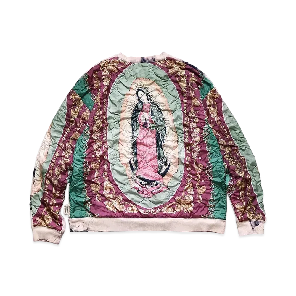 KAPITAL BACK HAIR BEVERAK BIG SWEAT (VIRGIN MARIA ASHBURY DIE) "Quinity Purple"