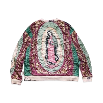 KAPITAL BACK HAIR BEVERAK BIG SWEAT (VIRGIN MARIA ASHBURY DIE) "Quinity Purple"
