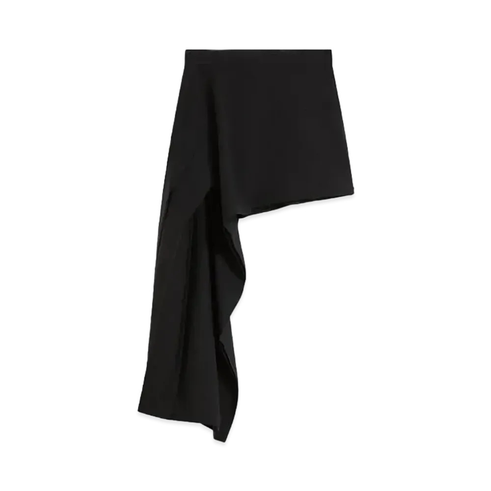 Max Mara Kartal Asymmetric Short Skirt "Black"
