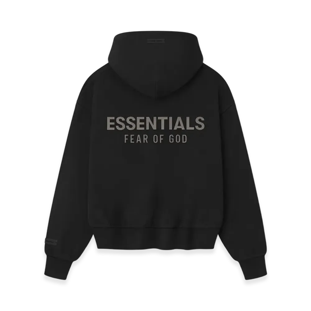 FEAR OF GOD ESSENTIALS Women's Classic Fleece Hoodie "Jet Black"