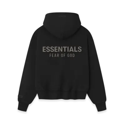FEAR OF GOD ESSENTIALS Women's Classic Fleece Hoodie "Jet Black"
