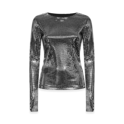 MM6 Maison Margiela Women's Long-Sleeved Top "Silver"
