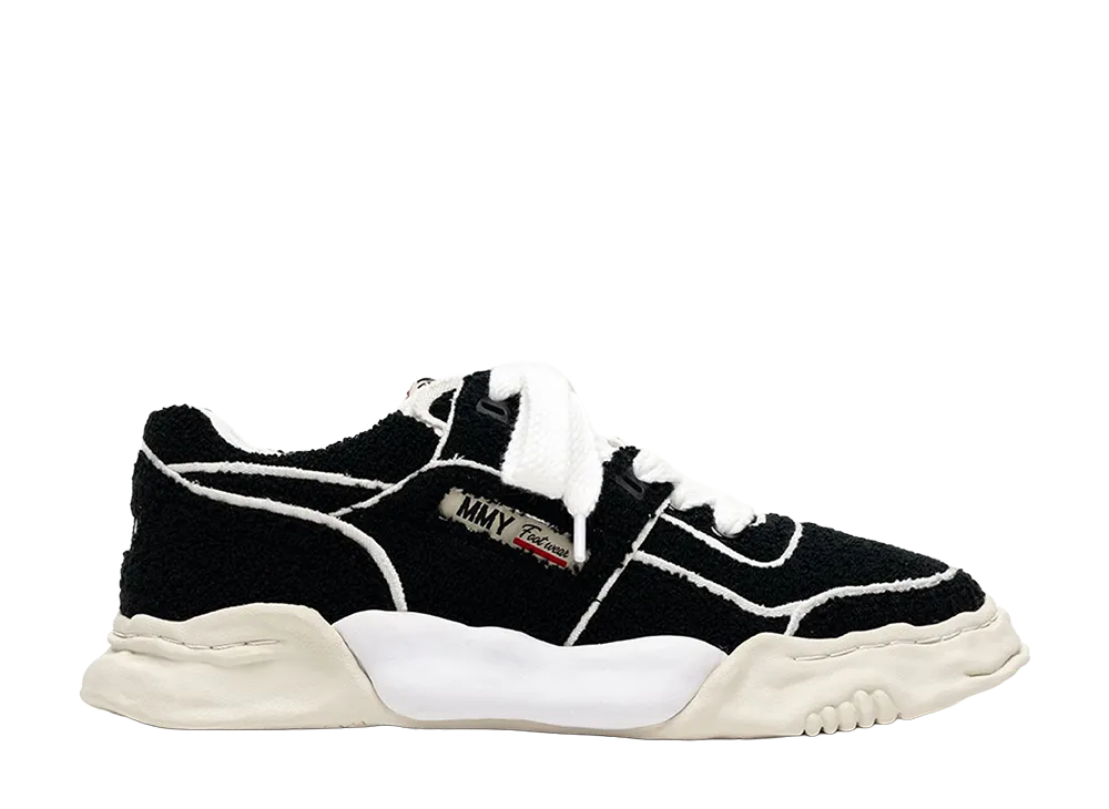 メゾンミハラヤスヒロ パーカー オリジナルソール チェニール エンブロイダリー キャンバス ローカットスニーカー "ブラック"