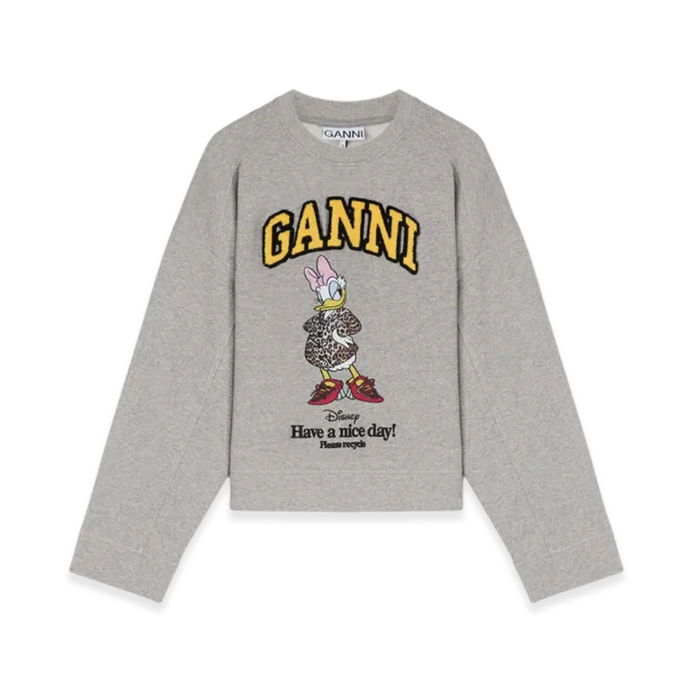 GANNI x Disney Daisy Duck Grey SweatShirt "Paloma"