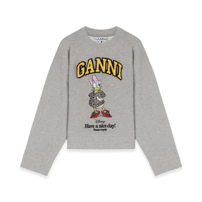 GANNI x Disney Daisy Duck Grey SweatShirt "Paloma"