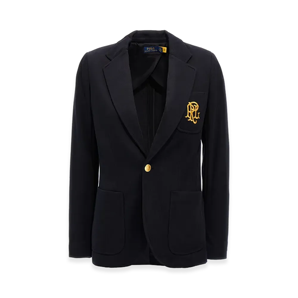 Polo Ralph Lauren Women's Double-Knit Jacquard Blazer "Dark Blue"