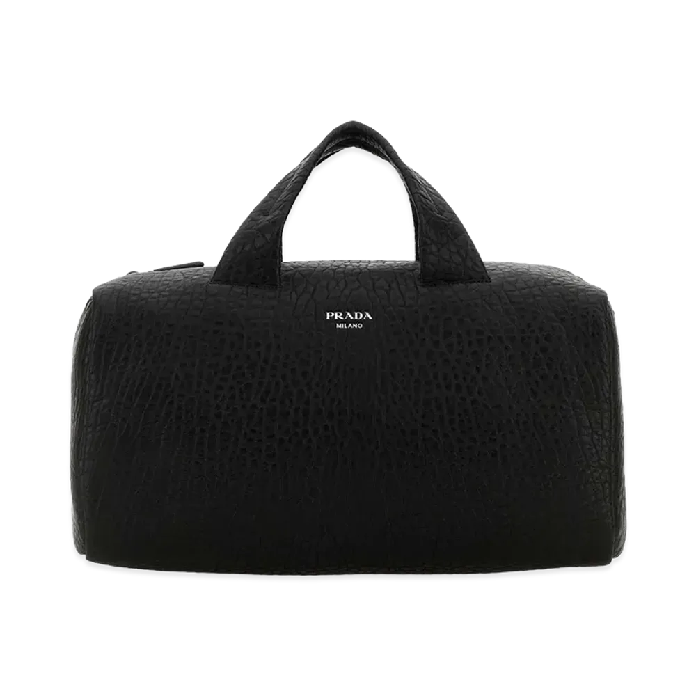 PRADA Nappa Leather Travel Bag "Black"