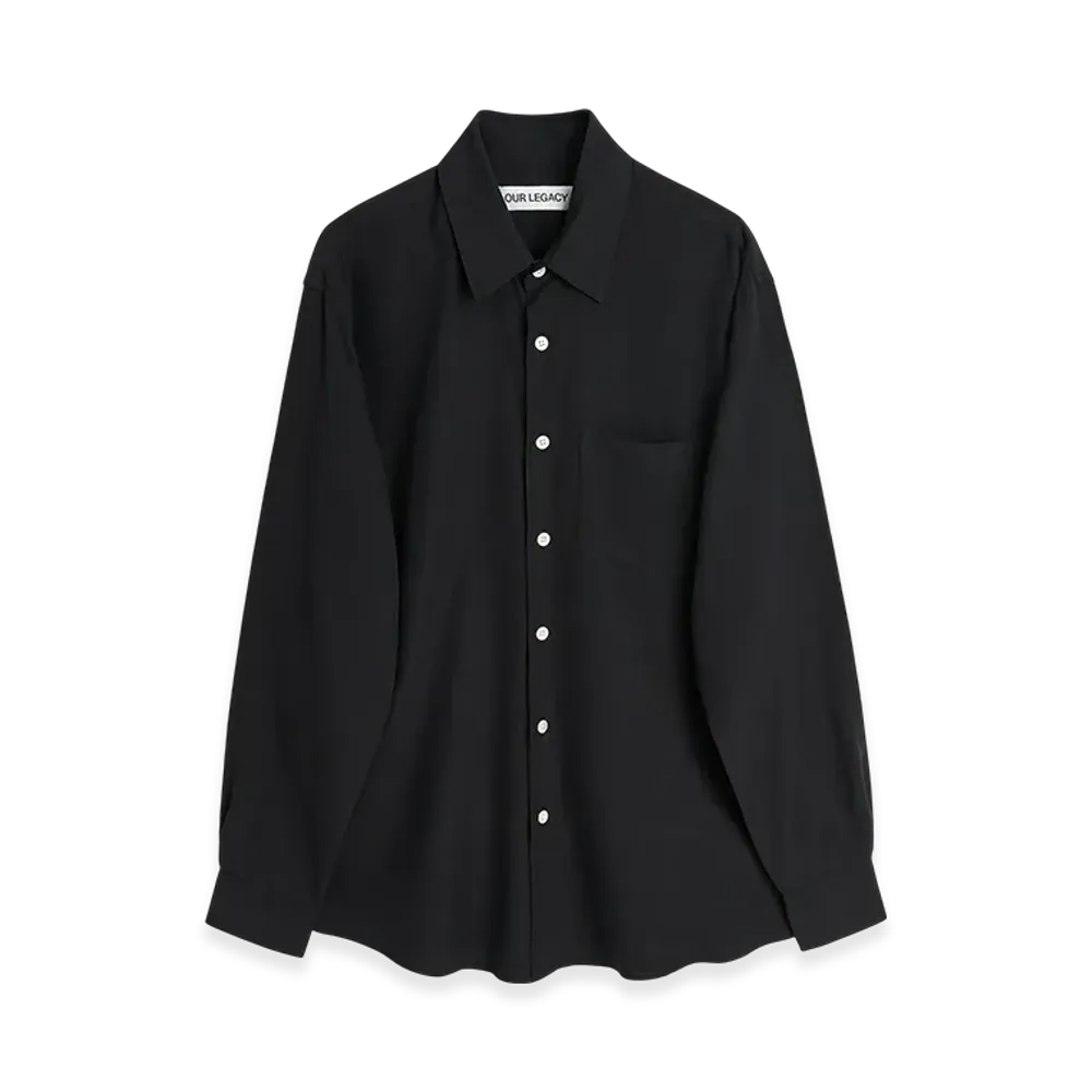 OUR LEGACY Initial Shirt "Black Fine Silk"