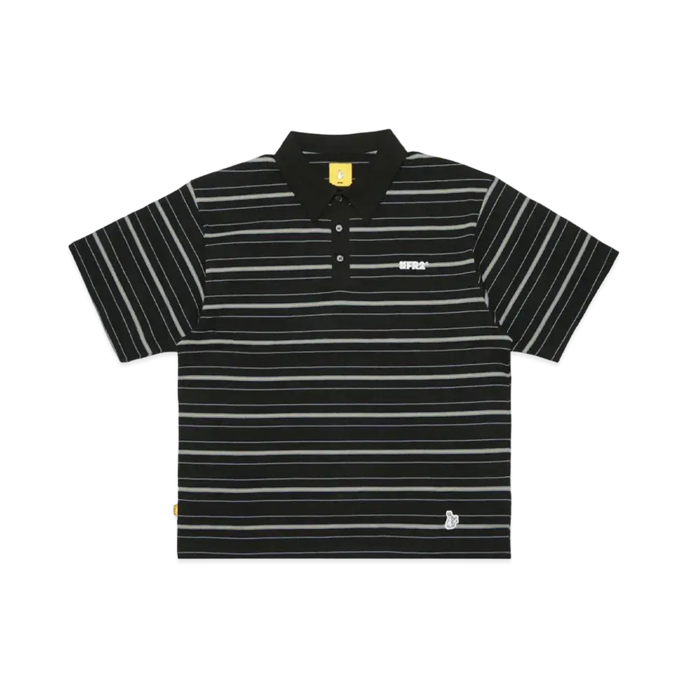 FR2 Oversized Stripe Polo Shirt "Black"