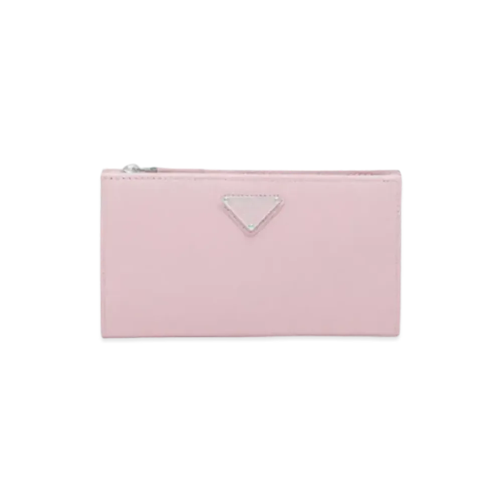 PRADA Large Saffiano Leather Wallet "Alabaster Pink"