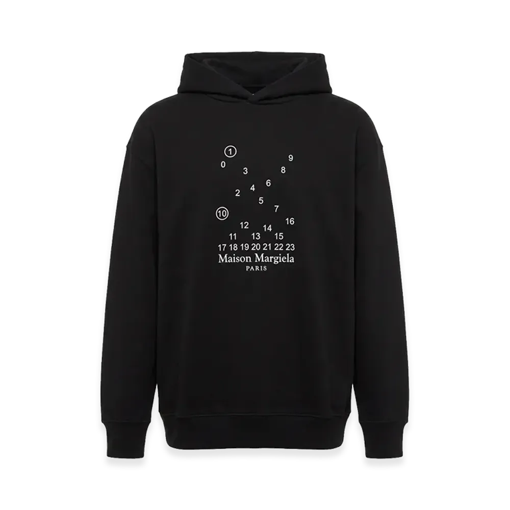 Maison Margiela Random Calendar Embroidery Sweatshirt Hoodie "Black"