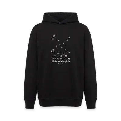 Maison Margiela Random Calendar Embroidery Sweatshirt Hoodie "Black"