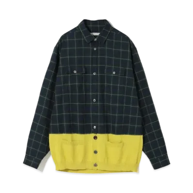 UNDERCOVER Polyester Rayon Shirt "Green"