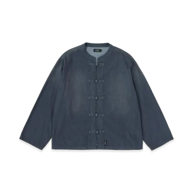 SEDAN ALL-PURPOSE Light Denim Kungfu Shirt "Black"