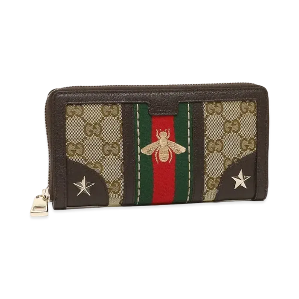 GUCCI Vintage Web Embroidery Wallet