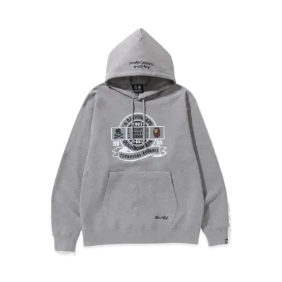 A BATHING APE x NEIGHBORHOOD Relaxed Fit Pullover Hoodie "Gray"