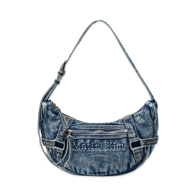 Matin Kim Matin Washed Denim Mini Hobo Bag "Blue"