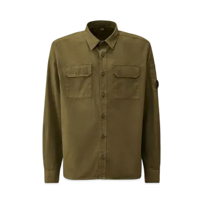 C.P. Company Organic Gabardine Lens Shirt "Ivy Green"