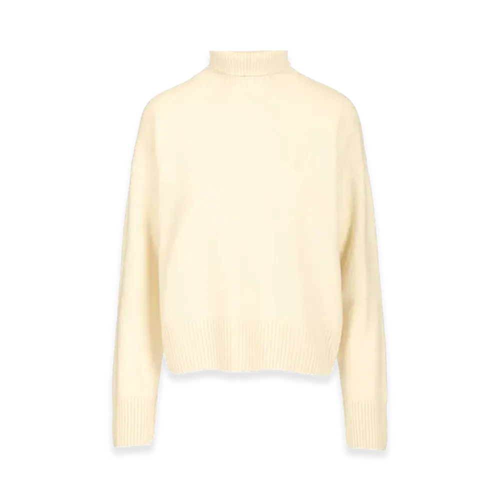 AMI PARIS Women's Turtleneck Sweater "White"