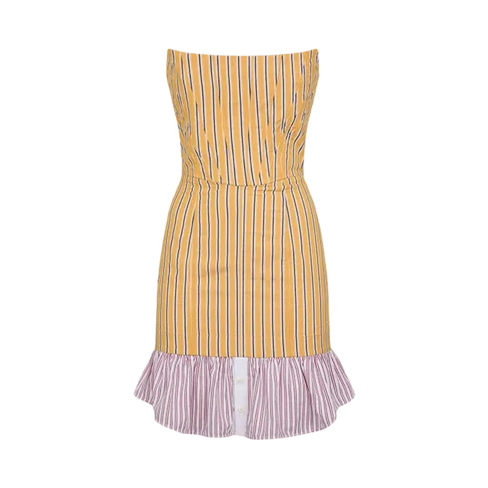 Dsquared2 x Rolling Stones Preppy Striped Bustier Dress "Multicolor"