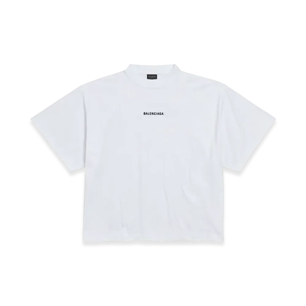BALENCIAGA Back Cropped T-Shirt "White"