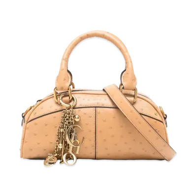 Chloe Women's Bowling Leather Handbag "Light Beige"