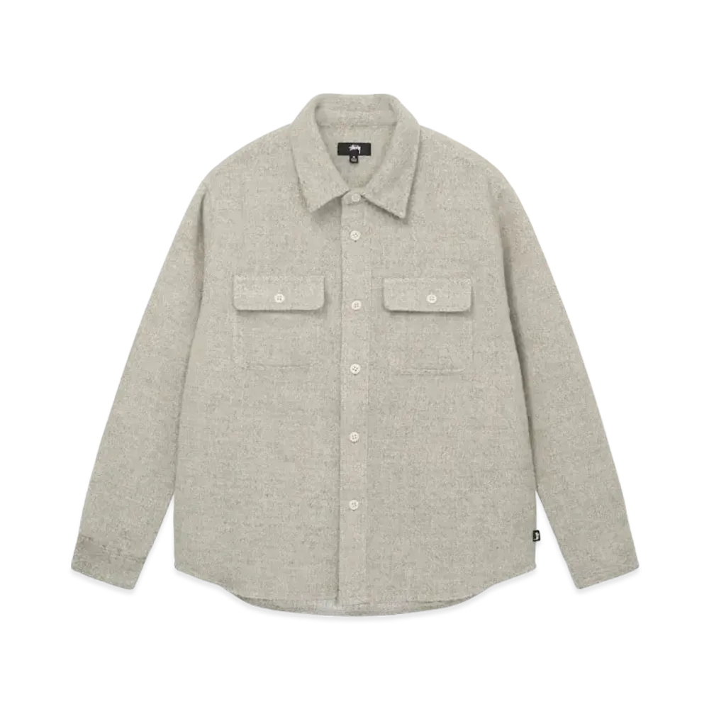 Stussy Speckled Wool CPO Shirt "Bone"