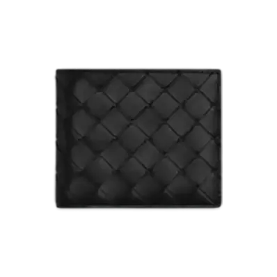 Bottega Veneta Intrecciato Bi-Fold Wallet "Black"