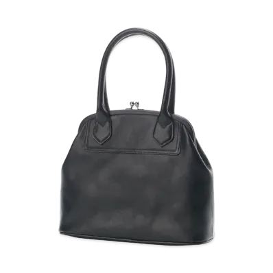Yohji Yamamoto Y's OIL SOFT CLASP BAG "Black"