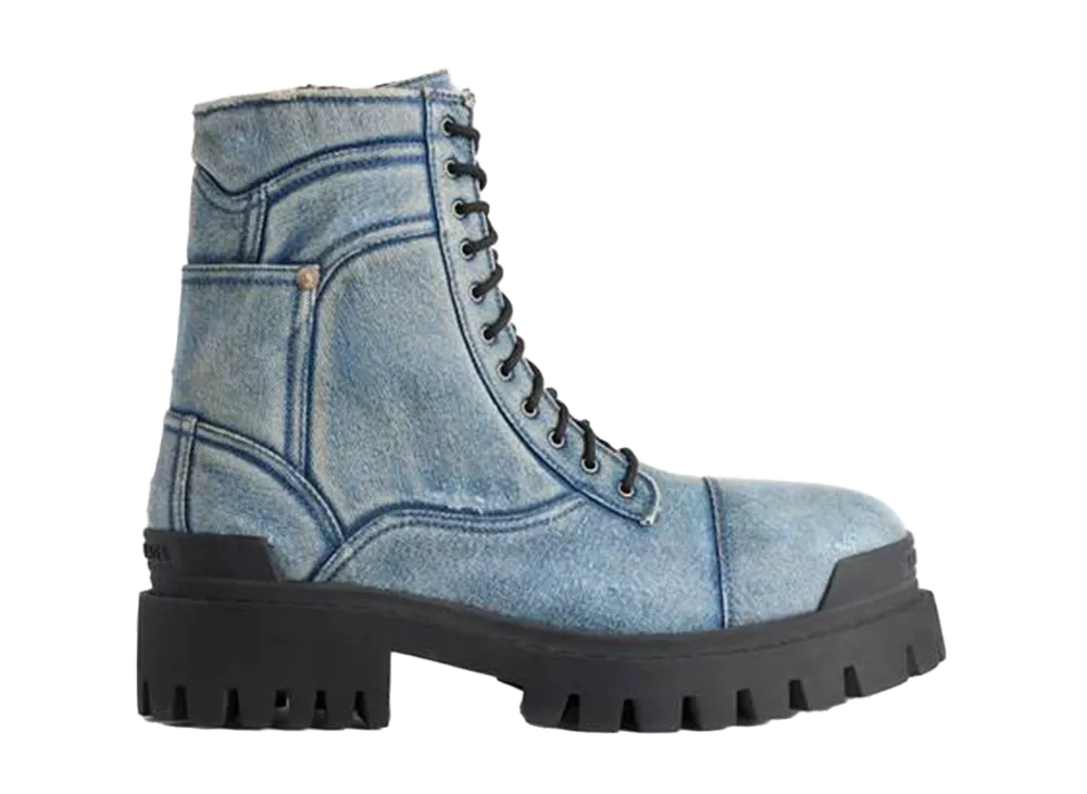 BALENCIAGA Combat Strike Boot "Denim Blue"