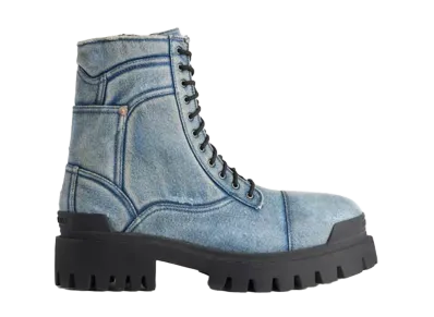 BALENCIAGA Combat Strike Boot "Denim Blue"