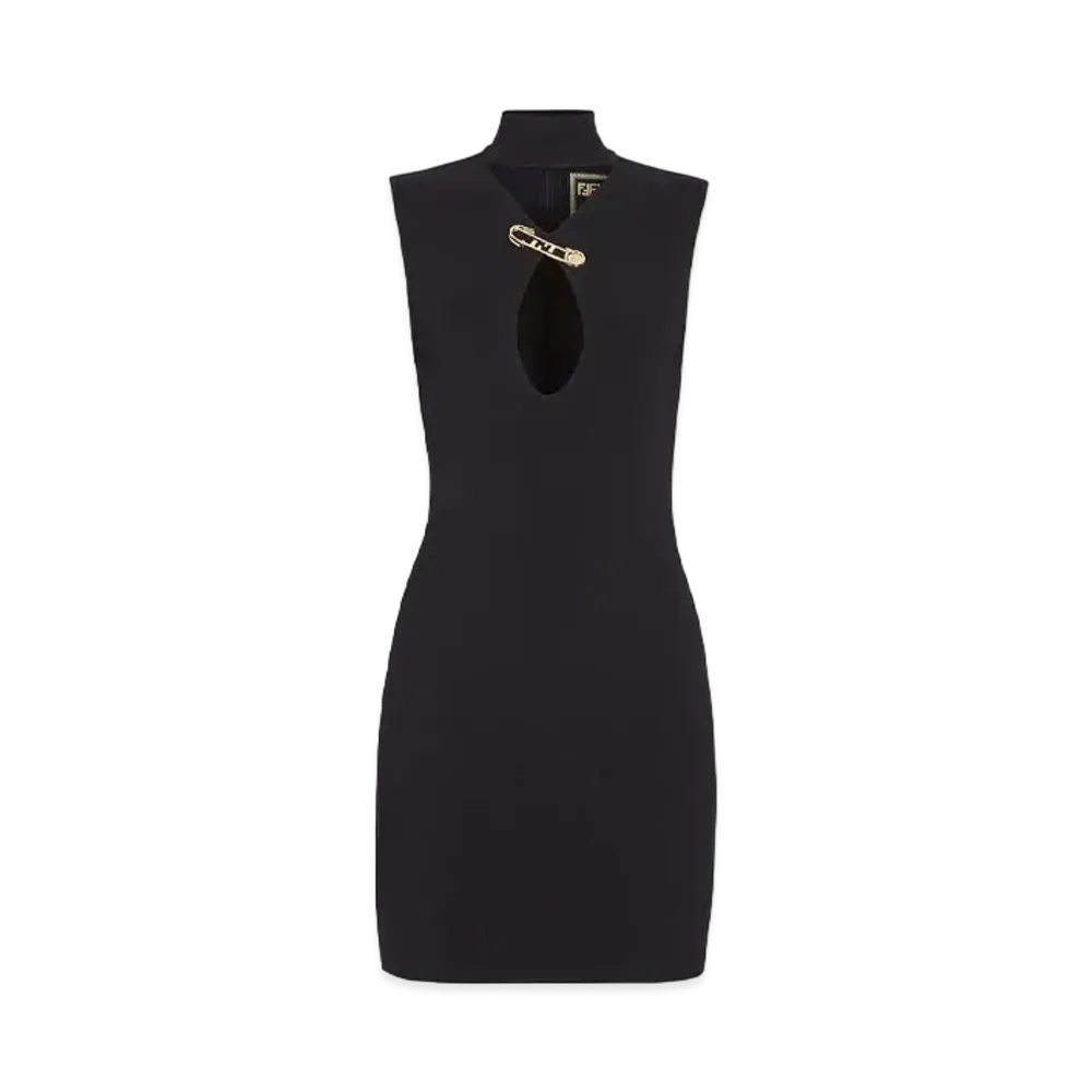 FENDI x Versace Fendace Dress In Black Cady "Black"