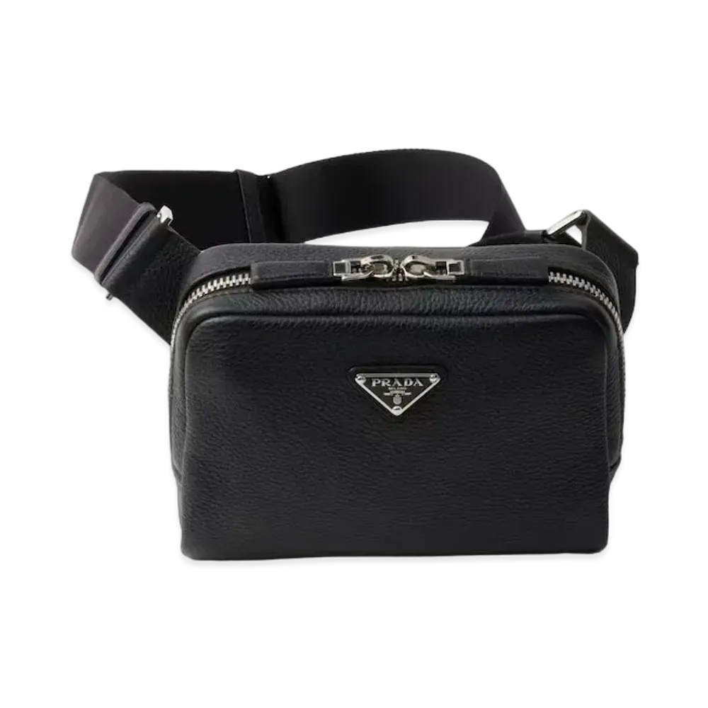 PRADA Leather Shoulder Bag "Black"